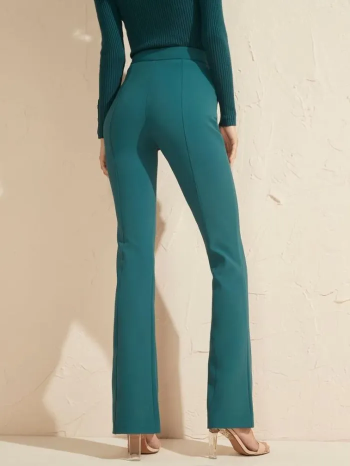 Women Bottoms Marciano Chloe Flared Pant Regal Teal Multi Women Bottoms Marciano Chloe Flared Pant Regal Teal Multi