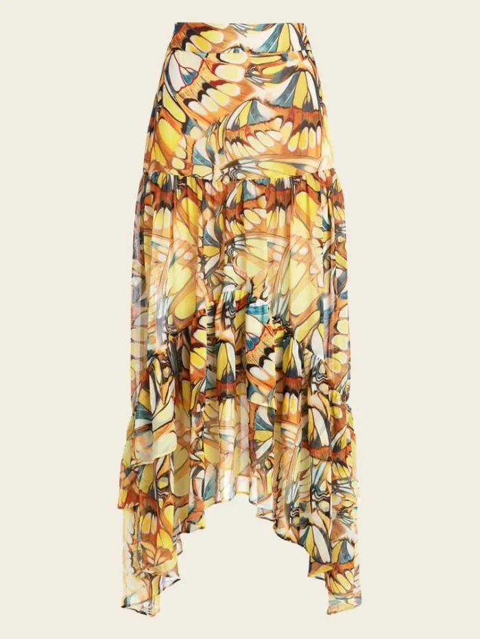 Women Bottoms Marciano Golden Wing Skirt Golden Wing Print