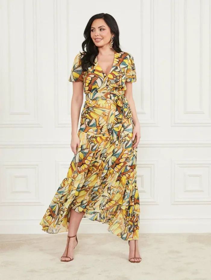 Women Bottoms Marciano Golden Wing Skirt Golden Wing Print