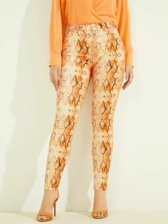 Women Bottoms Marciano Snakeskin Stiletto No 97 Skinny Jean Sonora Skin