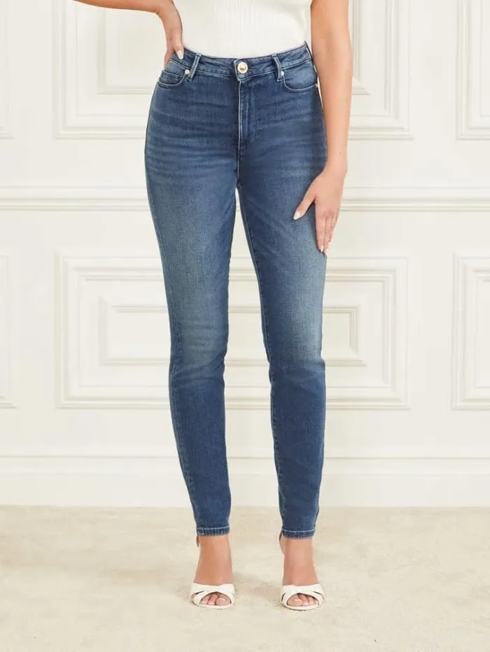 Women Bottoms Marciano Stiletto No97 Jean Night Blue Wash
