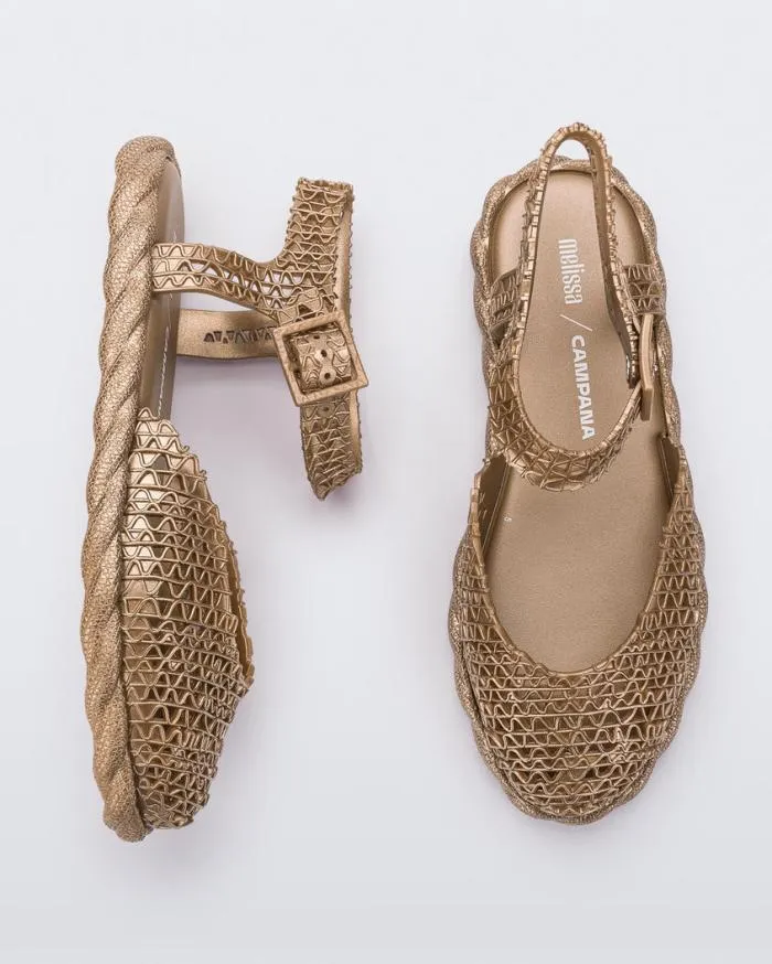 Women Campana Espadrille Gold Melissa Sandals