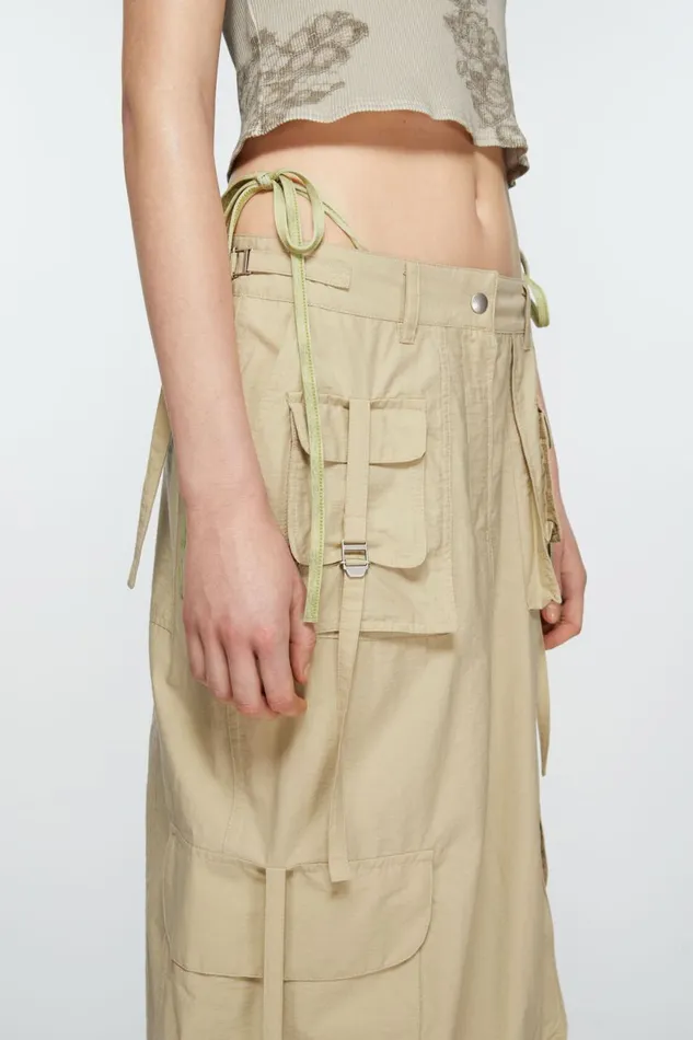 Women Cargo Skirt Beige Acne Studios Skirts