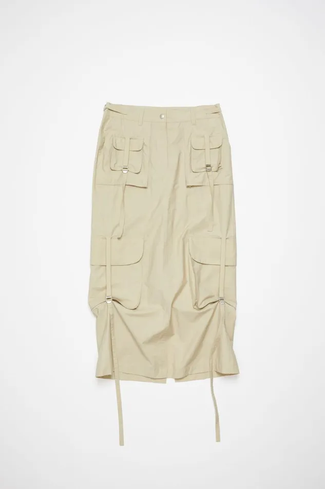 Women Cargo Skirt Beige Acne Studios Skirts