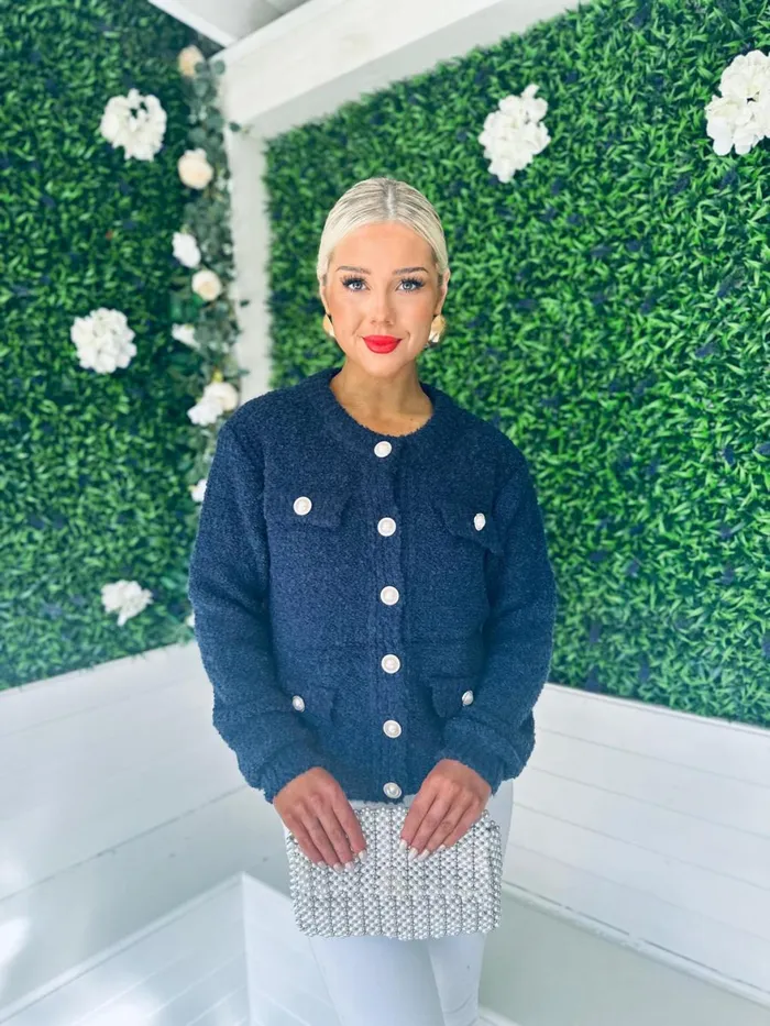 Women Casual Wear Canella Lane Phillipa Detailed Cardi Navy