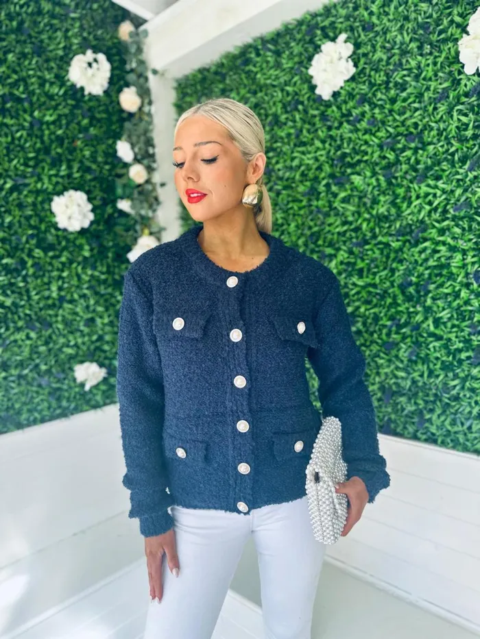 Women Casual Wear Canella Lane Phillipa Detailed Cardi Navy