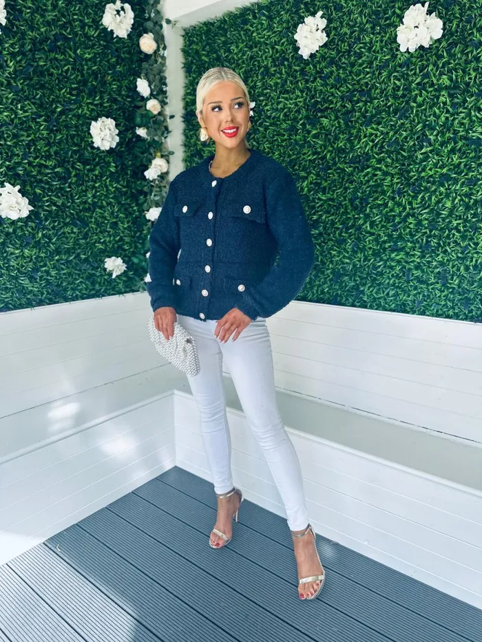Women Casual Wear Canella Lane Phillipa Detailed Cardi Navy