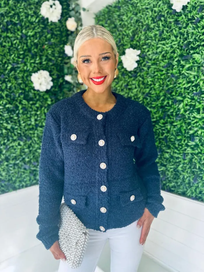 Women Casual Wear Canella Lane Phillipa Detailed Cardi Navy