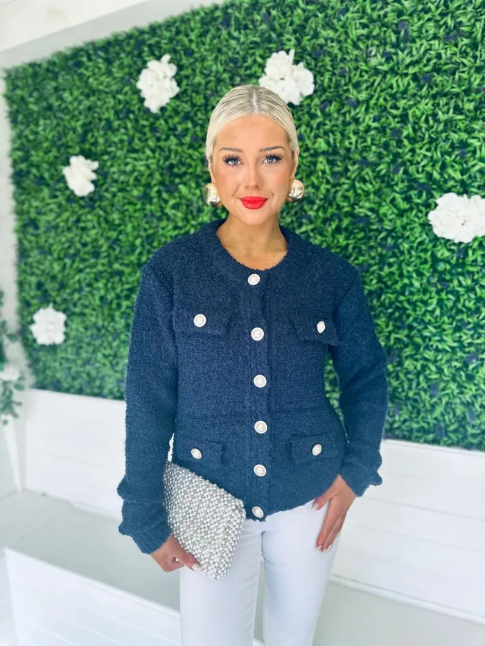 Women Casual Wear Canella Lane Phillipa Detailed Cardi Navy