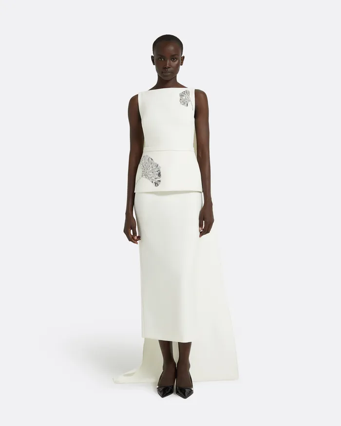 Women Cemile Ivory Midi Dress Ivory Dresses Safiyaa