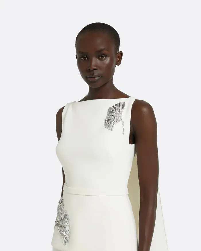 Women Cemile Ivory Midi Dress Ivory Dresses Safiyaa