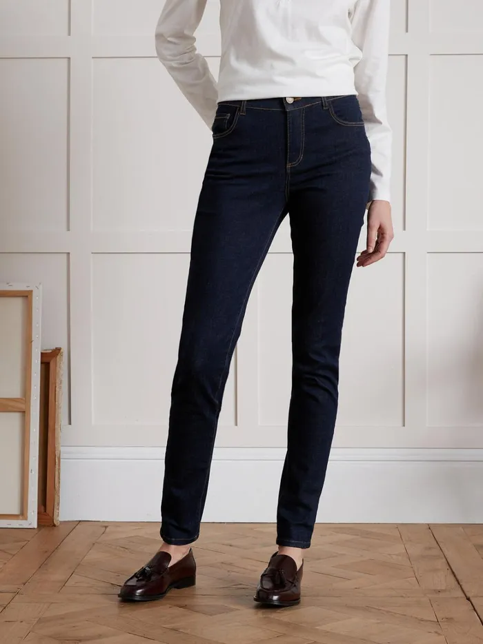 Women Clothing Cyrillus Aude Oganic Cotton SlimFit Jeans With EcoFriendly Wash Denim Brut