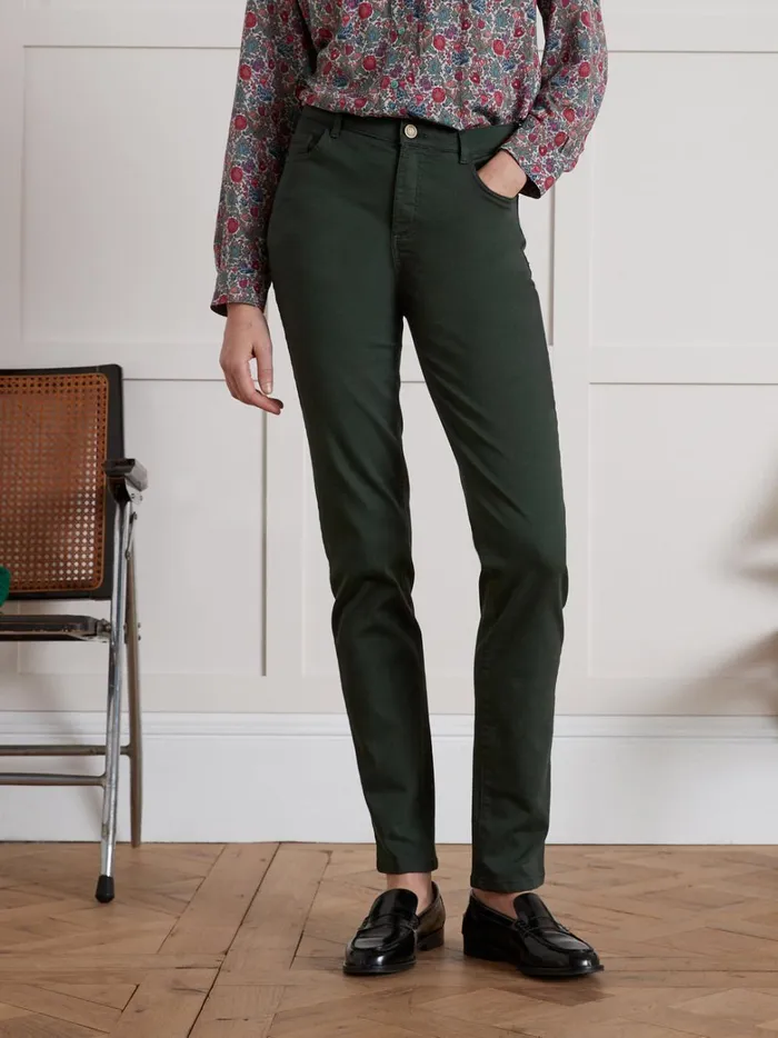 Women Clothing Cyrillus Aude SlimFit Jeans Green