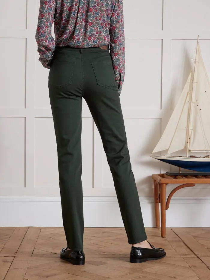 Women Clothing Cyrillus Aude SlimFit Jeans Green