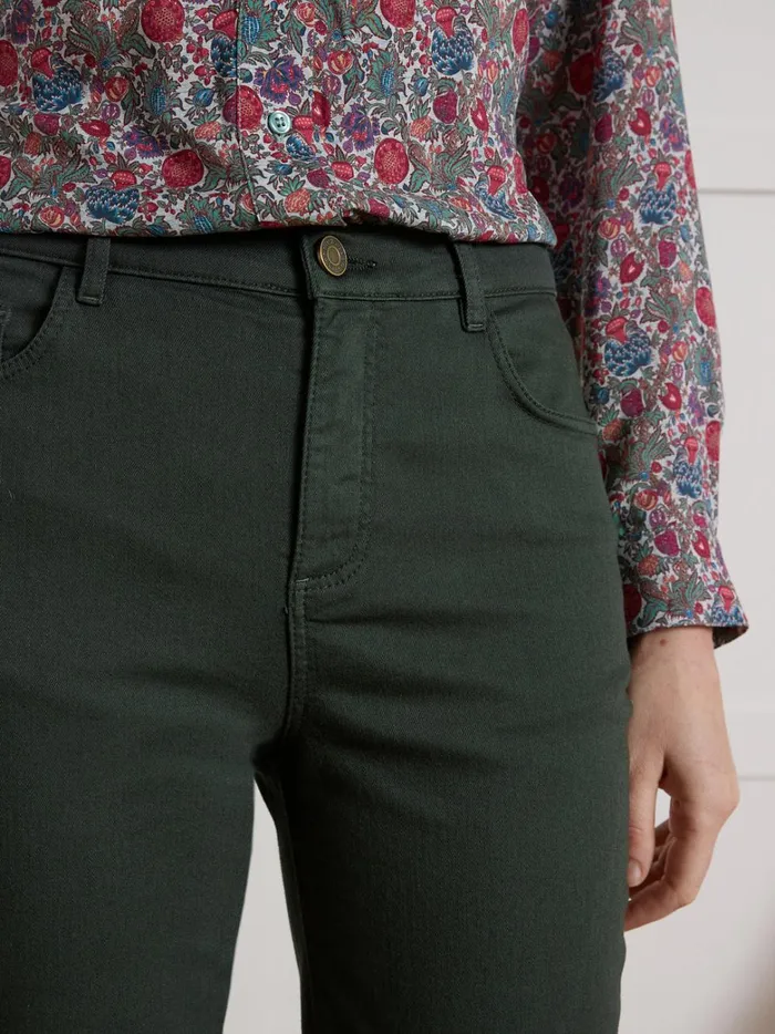 Women Clothing Cyrillus Aude SlimFit Jeans Green