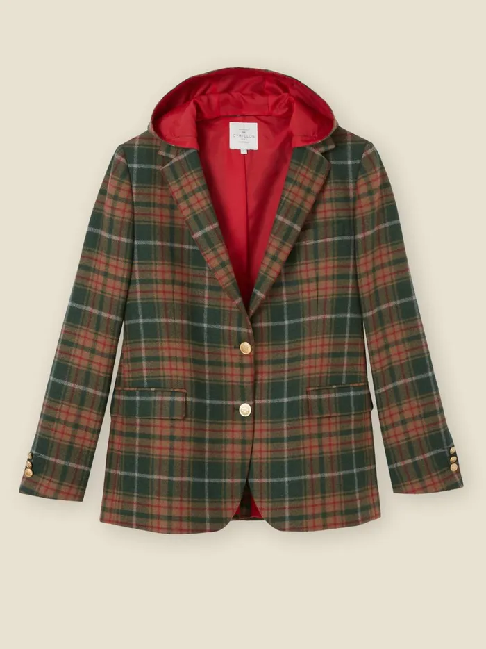 Women Clothing Cyrillus Augustine Jacket 8211 Christmas In Constance039s Wonderland Carreaux Vert