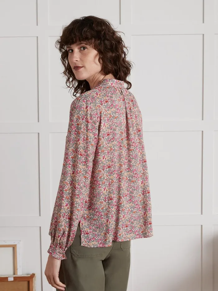 Women Clothing Cyrillus Blouse Made With Liberty Fabric 8211 The Limited Collection Lib Babington Rose