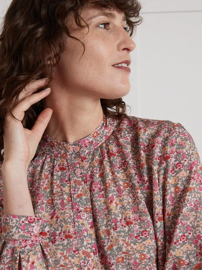 Women Clothing Cyrillus Blouse Made With Liberty Fabric 8211 The Limited Collection Lib Babington Rose