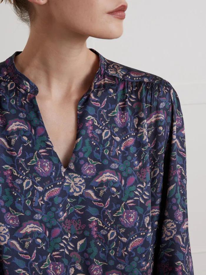 Women Clothing Cyrillus Long Pablo Piatti Botania Print Dress Imp Botania