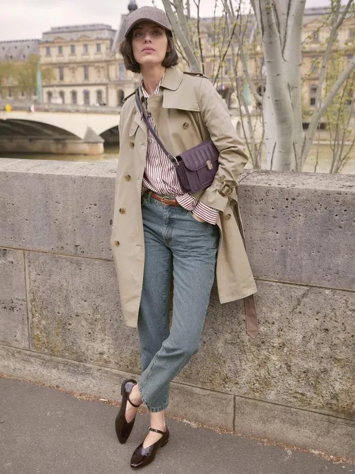 Women Clothing Cyrillus Long Trench Coat Beige