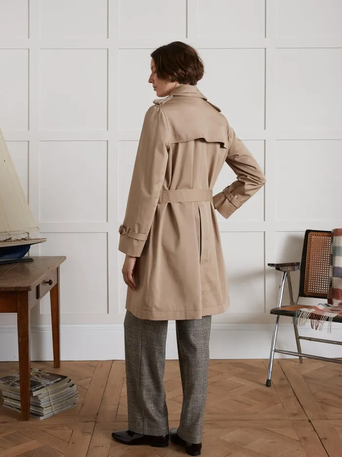 Women Clothing Cyrillus Long Trench Coat Beige