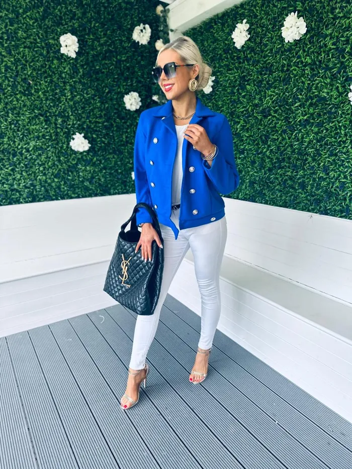Women Coats and Jackets Canella Lane Jackson Detailed Jacket Cobalt