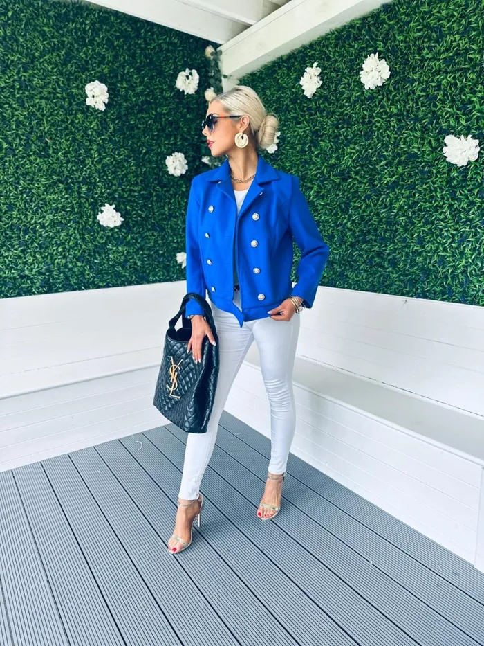Women Coats and Jackets Canella Lane Jackson Detailed Jacket Cobalt