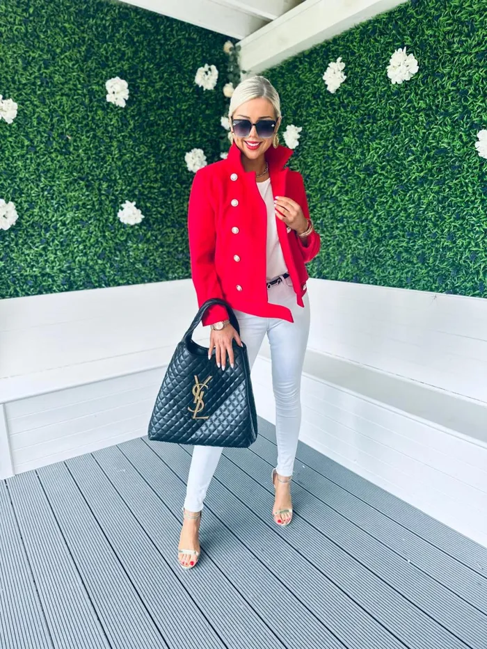 Women Coats and Jackets Canella Lane Jackson Detailed Jacket Red