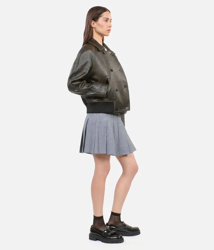 Women Coats and Jackets THE KOOPLES Brown Leather Jacket Women Coats and Jackets THE KOOPLES Brown Leather Jacket