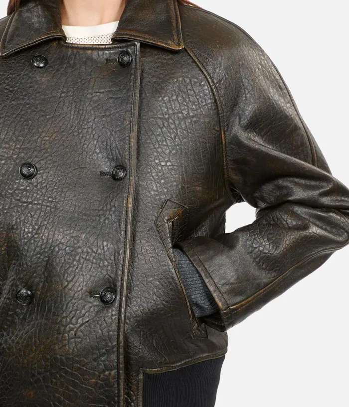 Women Coats and Jackets THE KOOPLES Brown Leather Jacket Women Coats and Jackets THE KOOPLES Brown Leather Jacket