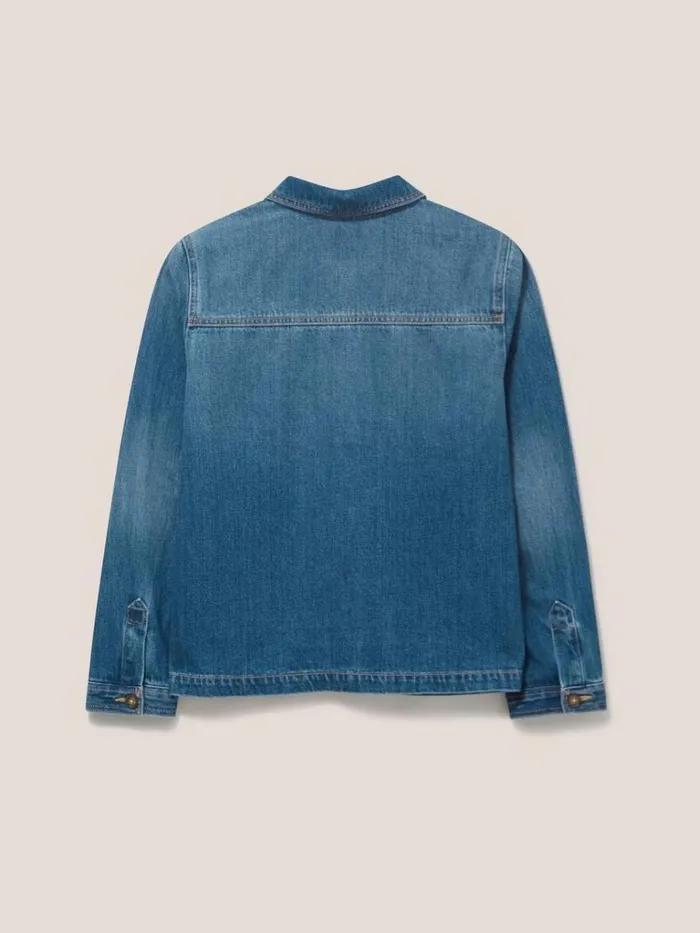 Women COATS and JACKETS White Stuff Carrie Denim Cotton Jacket Mid Denim Women COATS and JACKETS White Stuff Carrie Denim Cotton Jacket Mid Denim