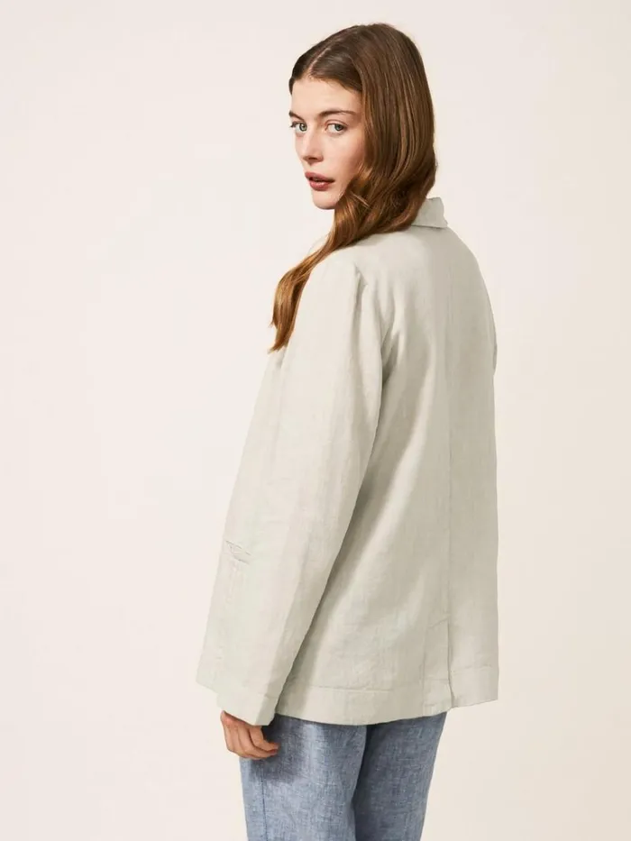 Women COATS and JACKETS White Stuff Scarlett Linen Blend Blazer Light Natural Women COATS and JACKETS White Stuff Scarlett Linen Blend Blazer Light Natural