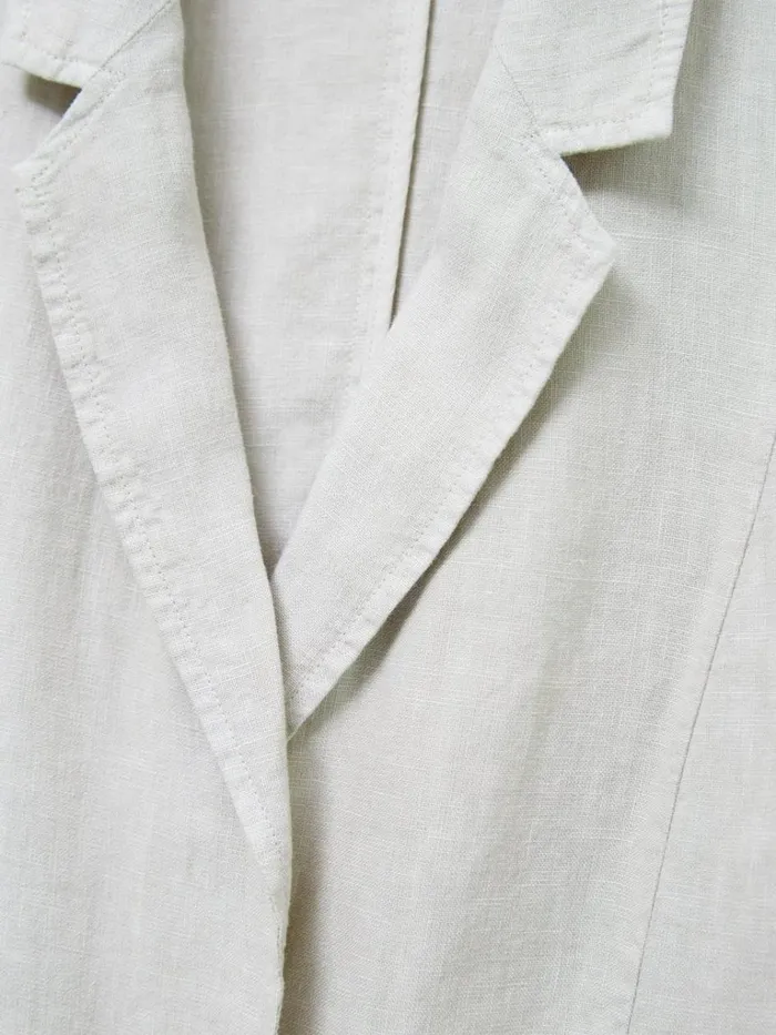 Women COATS and JACKETS White Stuff Scarlett Linen Blend Blazer Light Natural Women COATS and JACKETS White Stuff Scarlett Linen Blend Blazer Light Natural