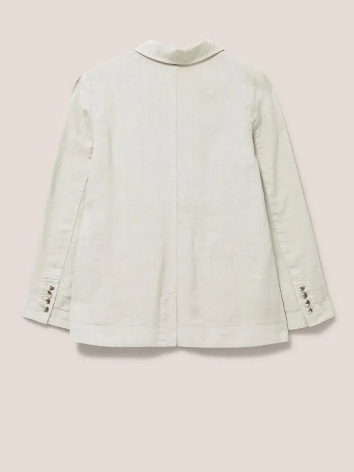 Women COATS and JACKETS White Stuff Scarlett Linen Blend Blazer Light Natural Women COATS and JACKETS White Stuff Scarlett Linen Blend Blazer Light Natural