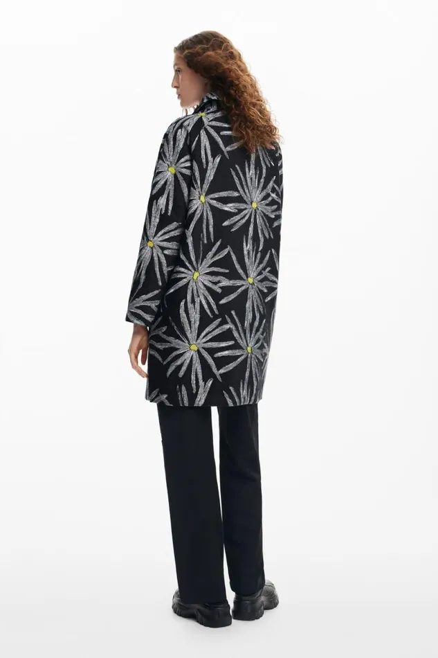 Women Coats And Jackets Desigual Daisy Print Coat