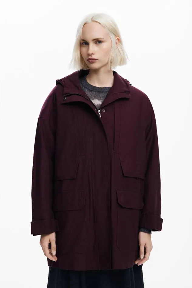 Women Coats And Jackets Desigual Long Jacket With Patches