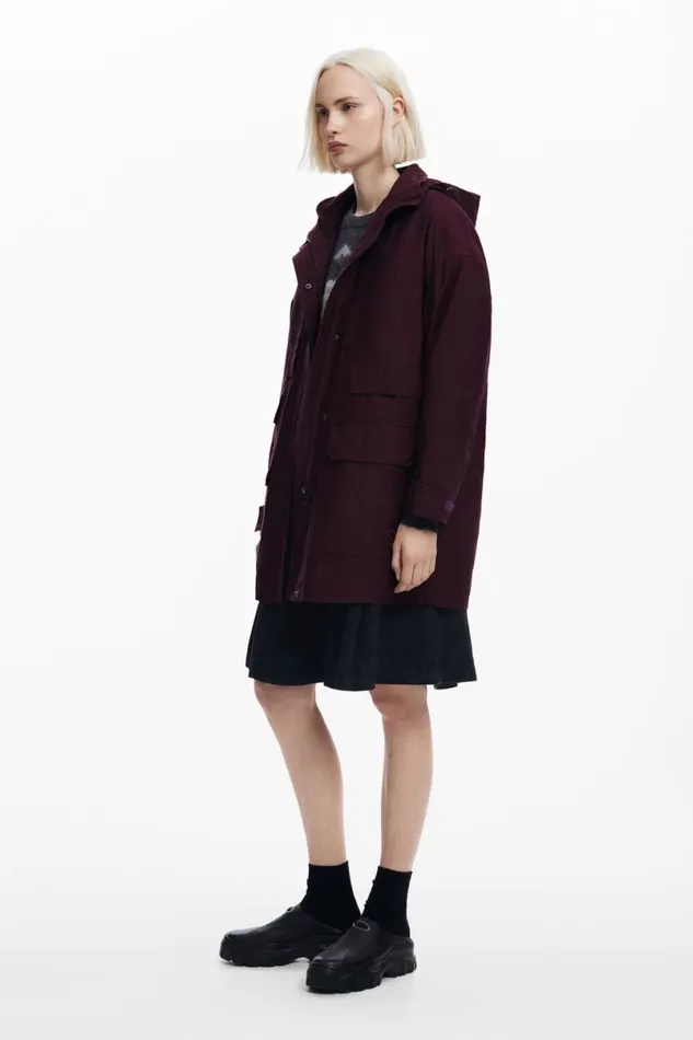 Women Coats And Jackets Desigual Long Jacket With Patches