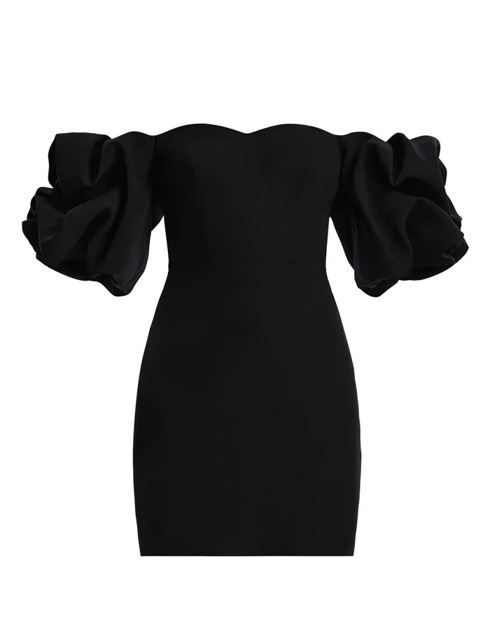 Women Cocktail and Party Dresses BCBG Black Bryony Mini Dress Black