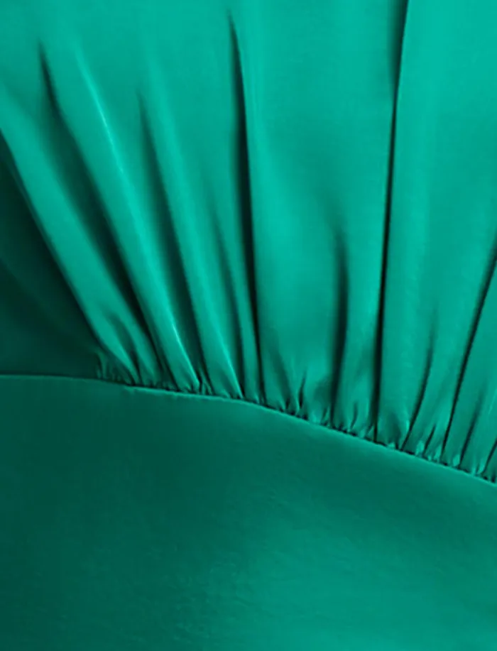 Women Cocktail and Party Dresses BCBG Green Anwen Ruched Mini Dress Green