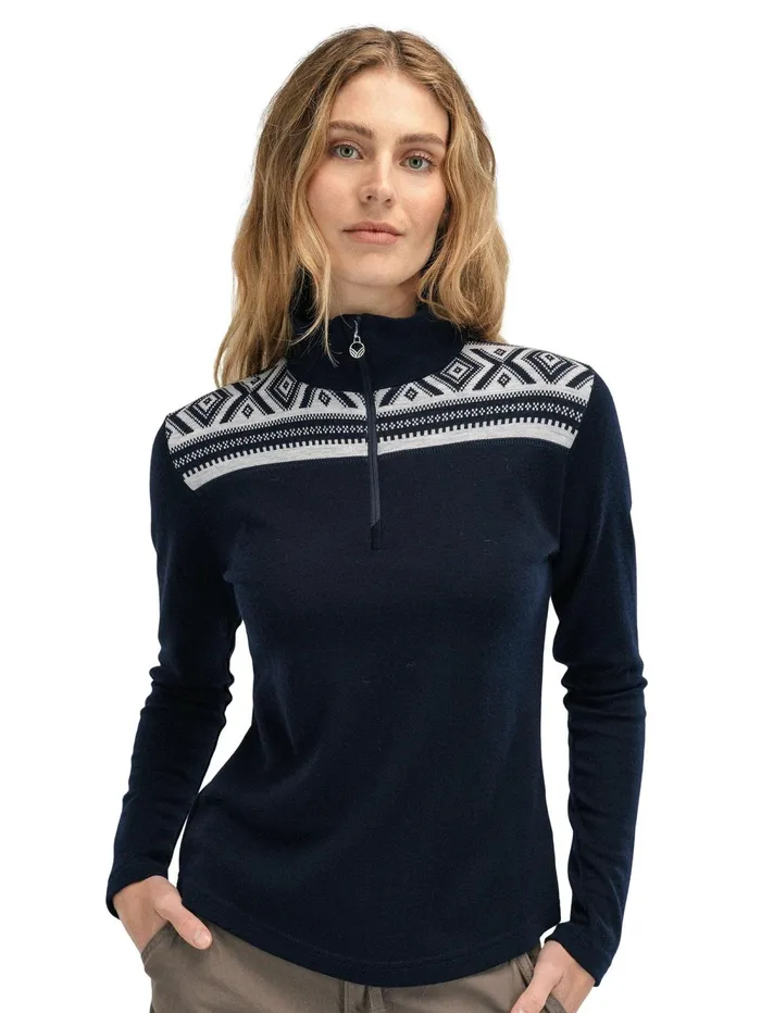Women Dale Of Norway Halfzip Cortina Superfine Sweater 8211 Superfine Merino