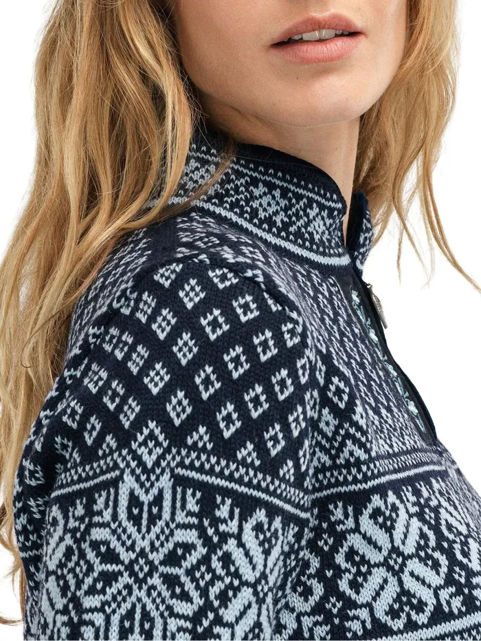 Women Dale Of Norway Halfzip Peace Knit Sweater