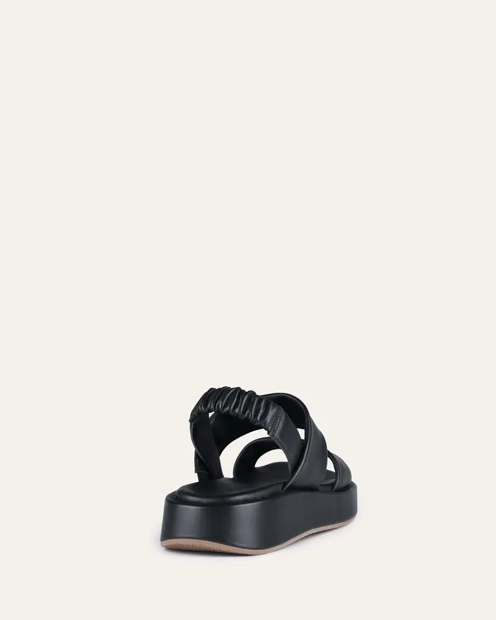 Women Dana flat sandals black leather FLAT SANDALS jomercer Women Dana flat sandals black leather FLAT SANDALS jomercer