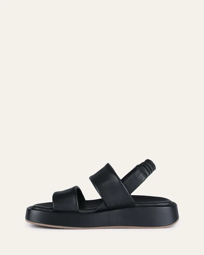 Women Dana flat sandals black leather FLAT SANDALS jomercer Women Dana flat sandals black leather FLAT SANDALS jomercer