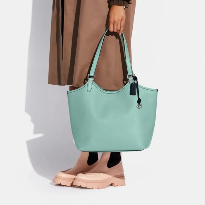 Women Day Tote Silverfaded Blue Coach Totes and Carryalls