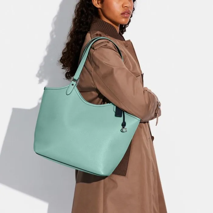 Women Day Tote Silverfaded Blue Coach Totes and Carryalls