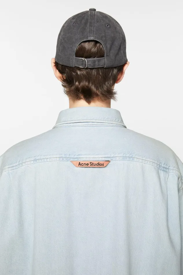 Women Denim Buttonup Shirt 8211 Relaxed Fit Indigo Blue Acne Studios Shirts and Blouses