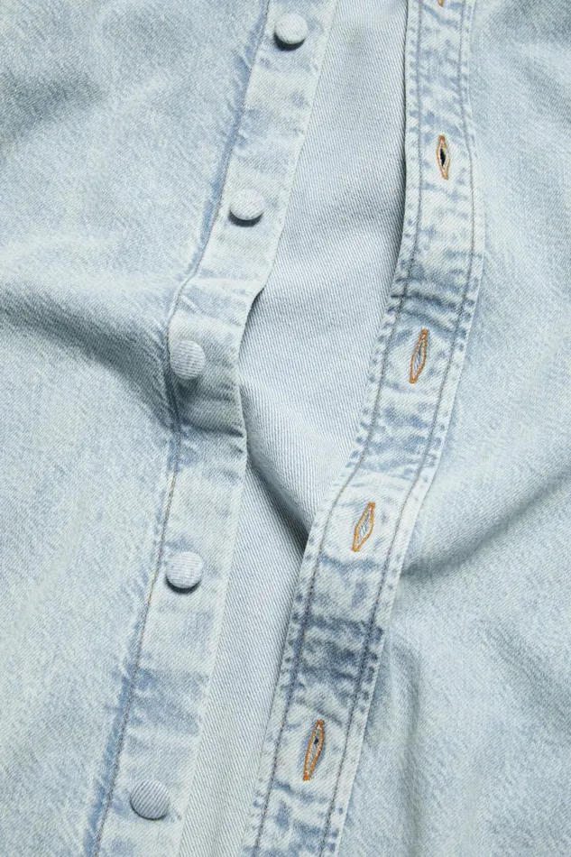 Women Denim Buttonup Shirt 8211 Relaxed Fit Indigo Blue Acne Studios Shirts and Blouses