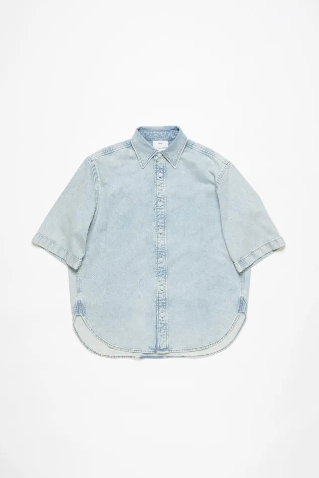 Women Denim Buttonup Shirt 8211 Relaxed Fit Indigo Blue Acne Studios Shirts and Blouses
