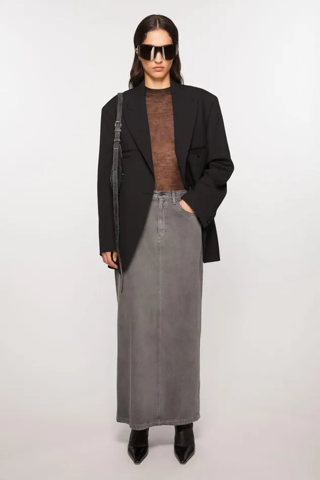 Women Denim Skirt Anthracite Grey Acne Studios Skirts