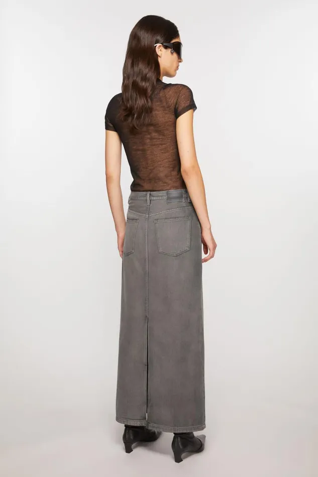 Women Denim Skirt Anthracite Grey Acne Studios Skirts